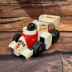 Formula A 3 Turbo Toy Race Car Friction Rev Up World Champion Racing 3 - 1/2”